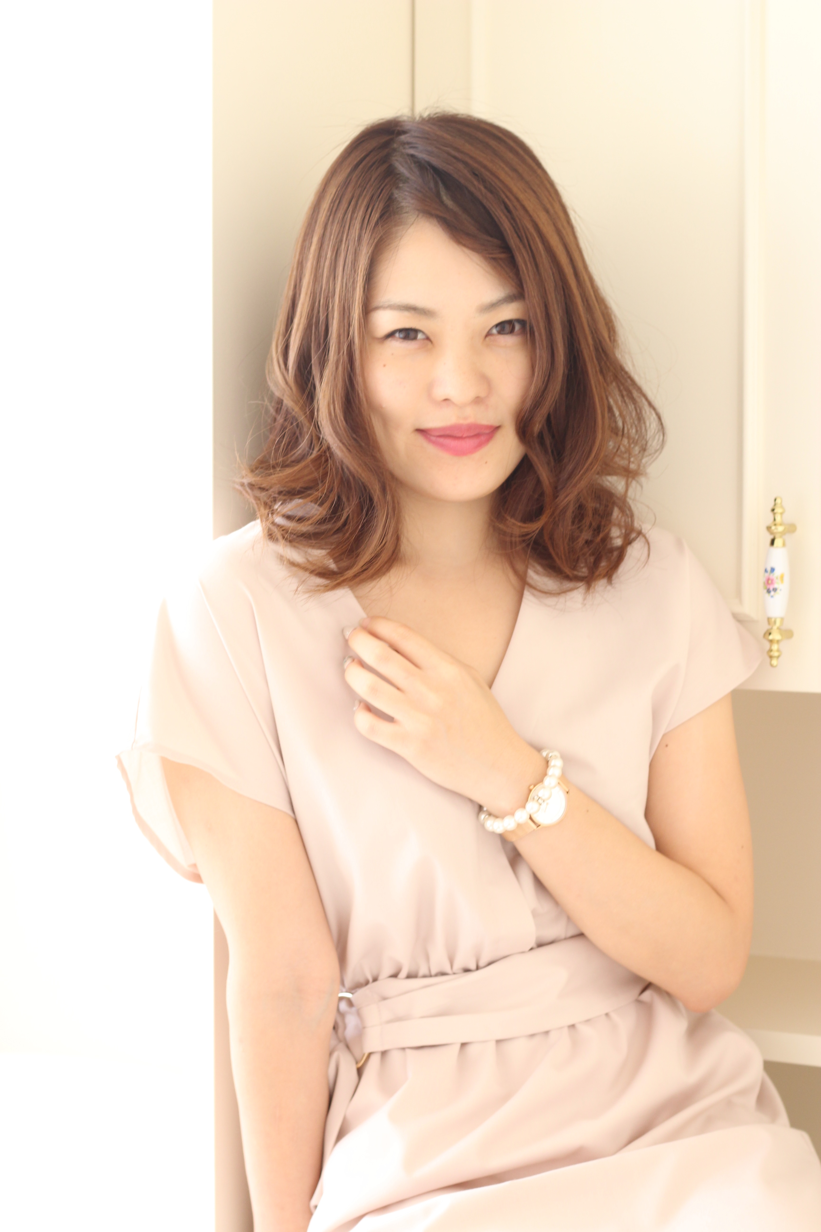 前髪アレンジセミディーボブ